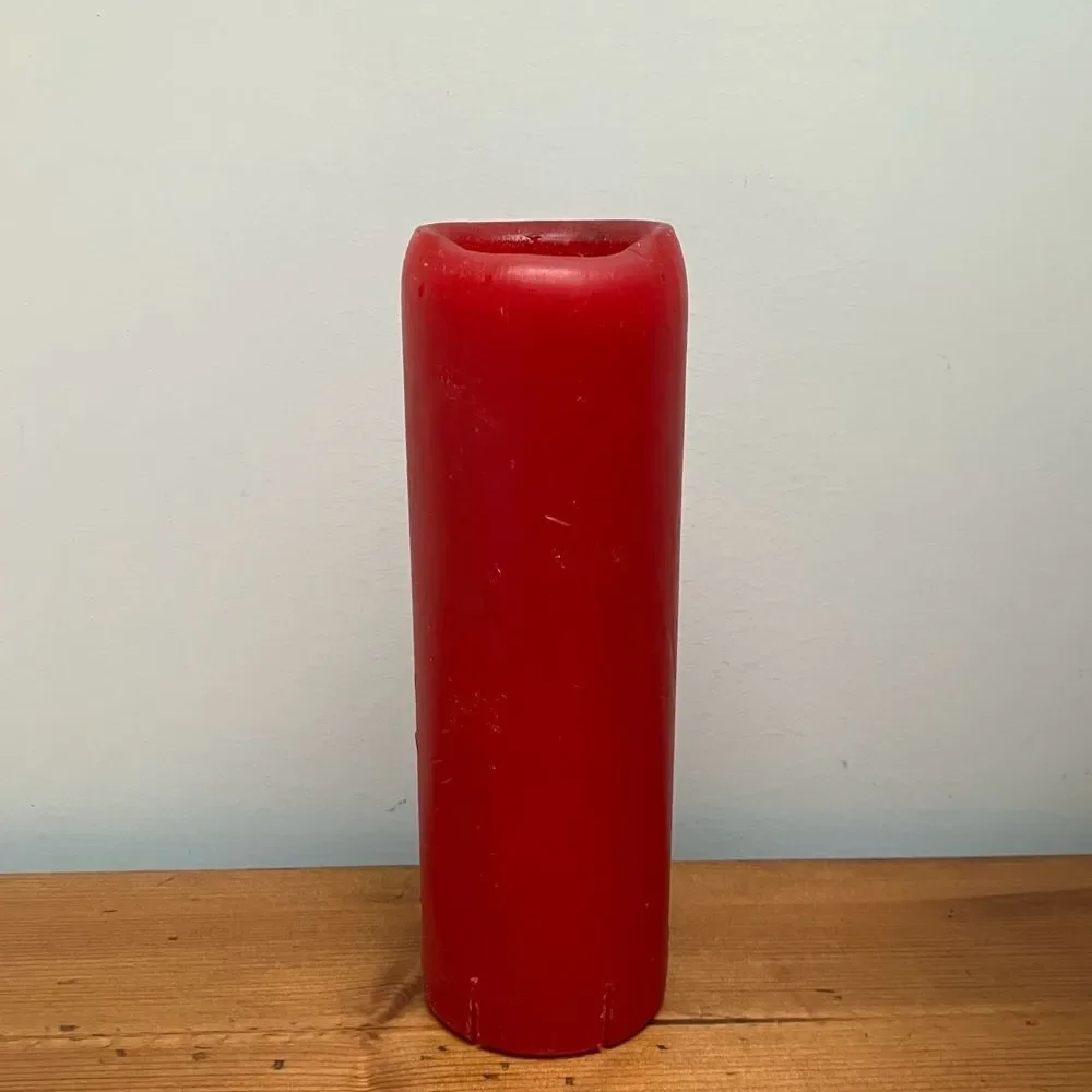 Gently Used Red Christmas Candle